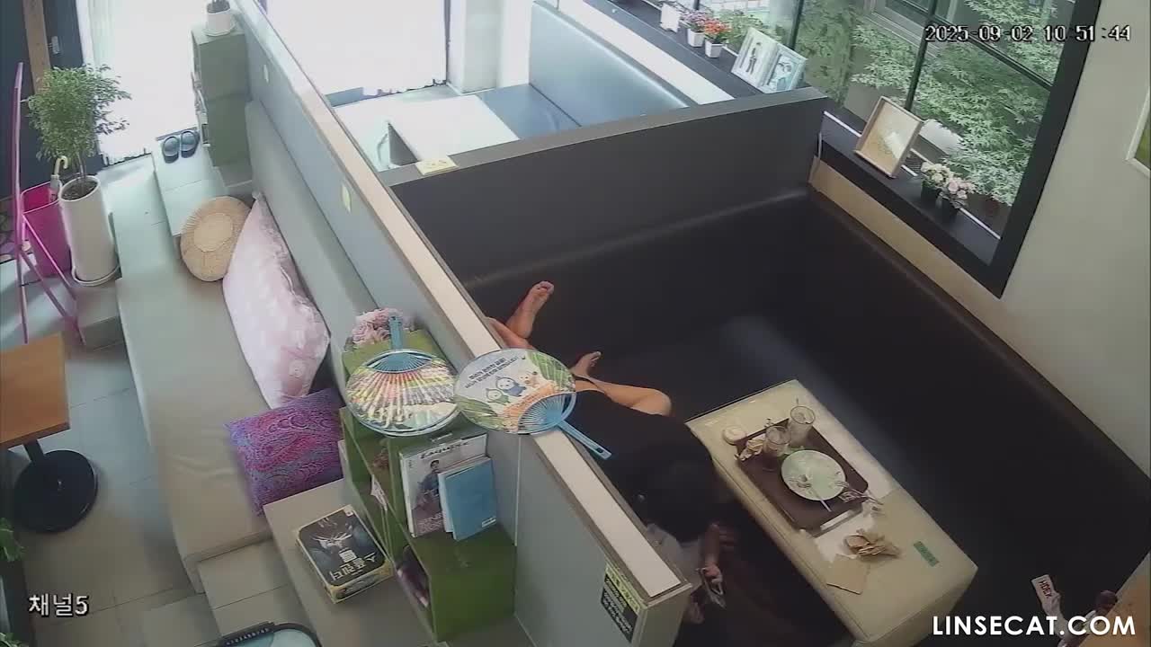 [신작] 한 젊은 커플이 만화 카페의 개인실에서 콘돔 없이 성관계를 가졌다. 남자는 손가락으로 애무하며 여자의 질을 촉촉하게 만든 후, 쉽게 삽입했다. 성관계 후, 여자는 발로 남자의 성기를 만지며 다시 하고 싶어하는 듯한 모습을 보였다. [해킹된 한국 IP 카메라 영상] [단독 영상] 썸네일